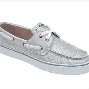 Biscayne Silver Sparkle Sherry Top-Siders
